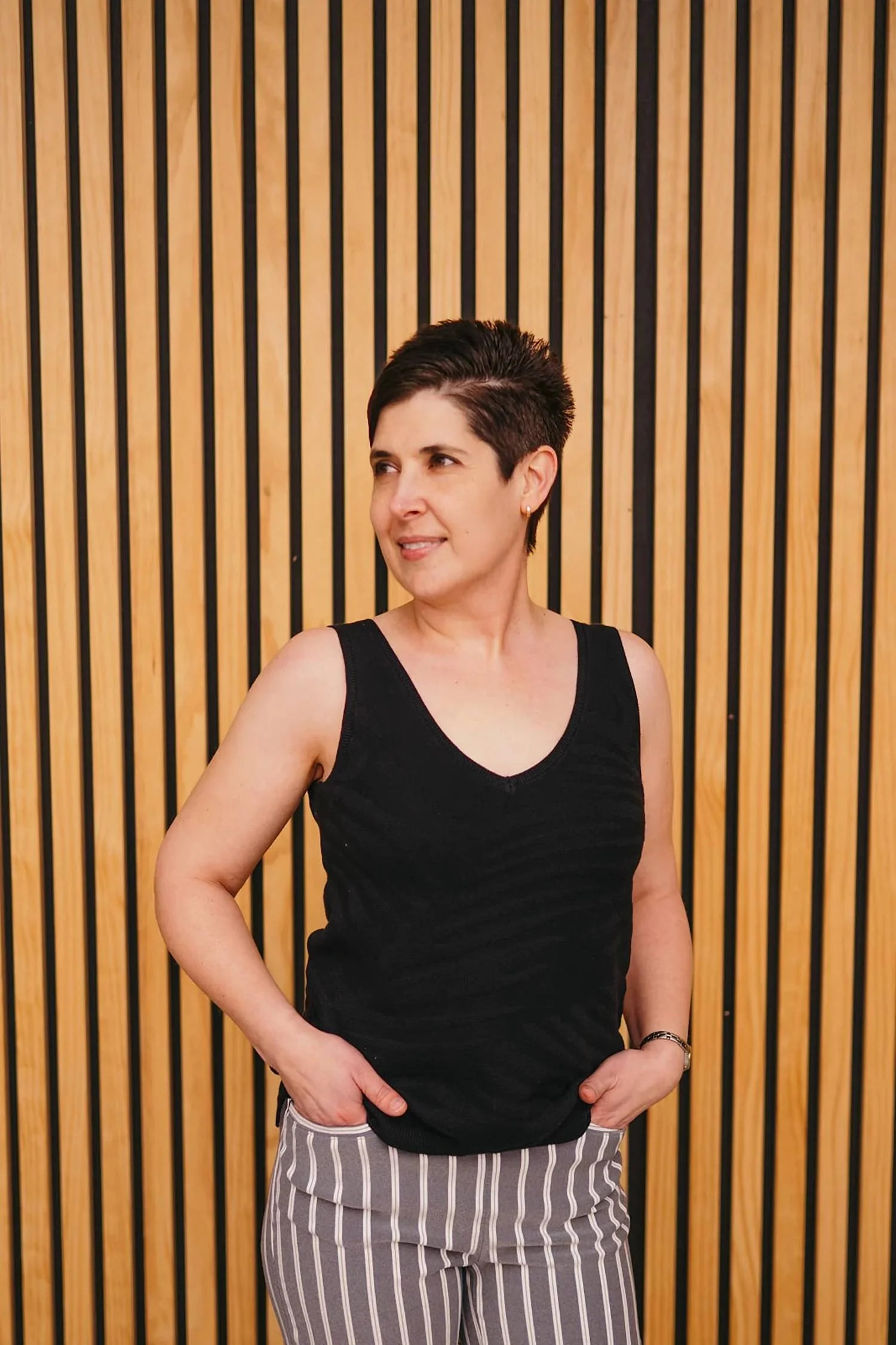 Sweater Tank In Black | Shop Simon