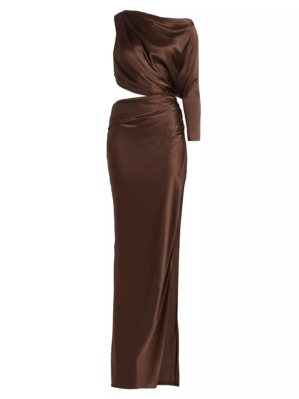 The Sei Draped Asymmetric Satin Cut-Out Gown | Saks Fifth Avenue