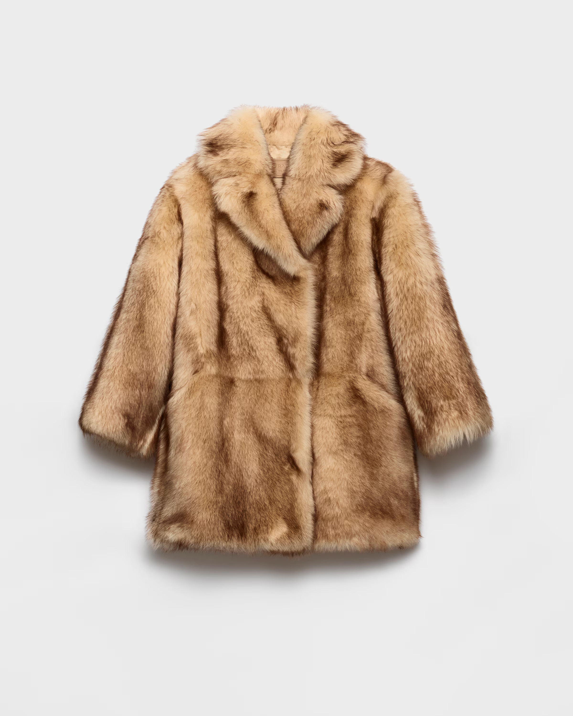 Honey Shearling Caban Jacket | PRADA | Prada INT