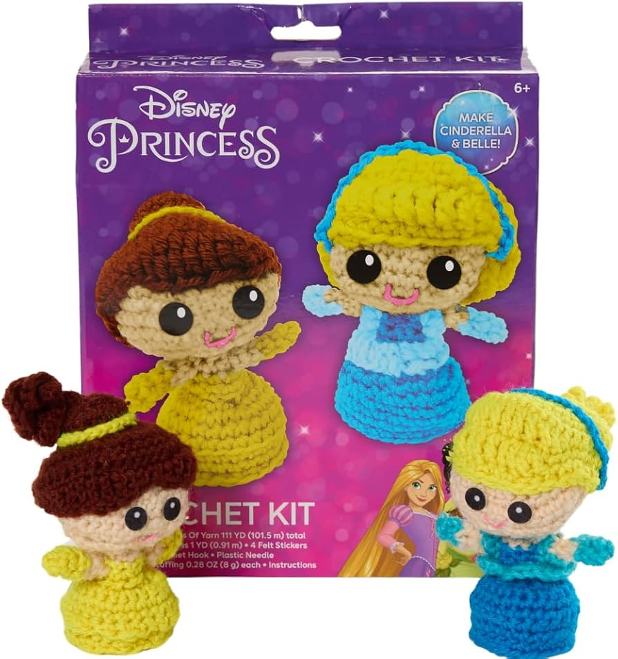 Innovative Designs Disney Princess Crochet Kit for Beginners, DIY Crochet Kits for Adults, Teens,... | Amazon (US)