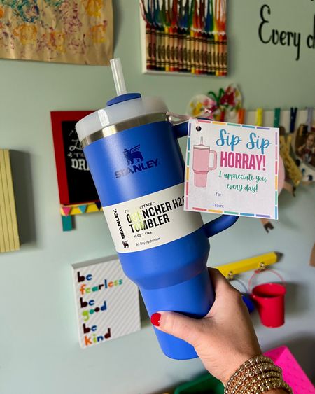 The BEST teacher appreciation or end of the year gift! #ad #StanleyPartner What teacher wouldn’t want a @Stanley 40oz Quencher Tumbler?  There are a variety of colors to choose from but I am loving this blue for summer! It’s the perfect size to keep us teachers hydrated throughout the school day! 

#LTKFindsUnder50 #LTKFitness #LTKGiftGuide