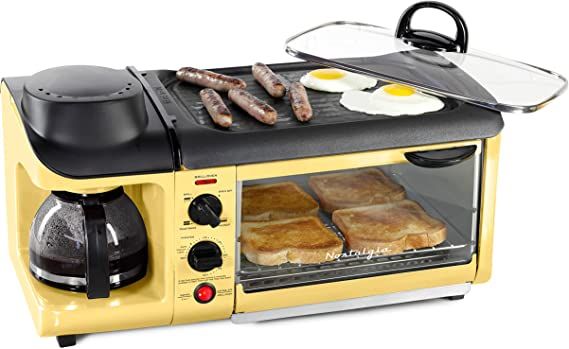 Nostalgia Retro 3-in-1 Family Size Electric Breakfast Station, Non Stick Die Cast Grill/Griddle, ... | Amazon (US)