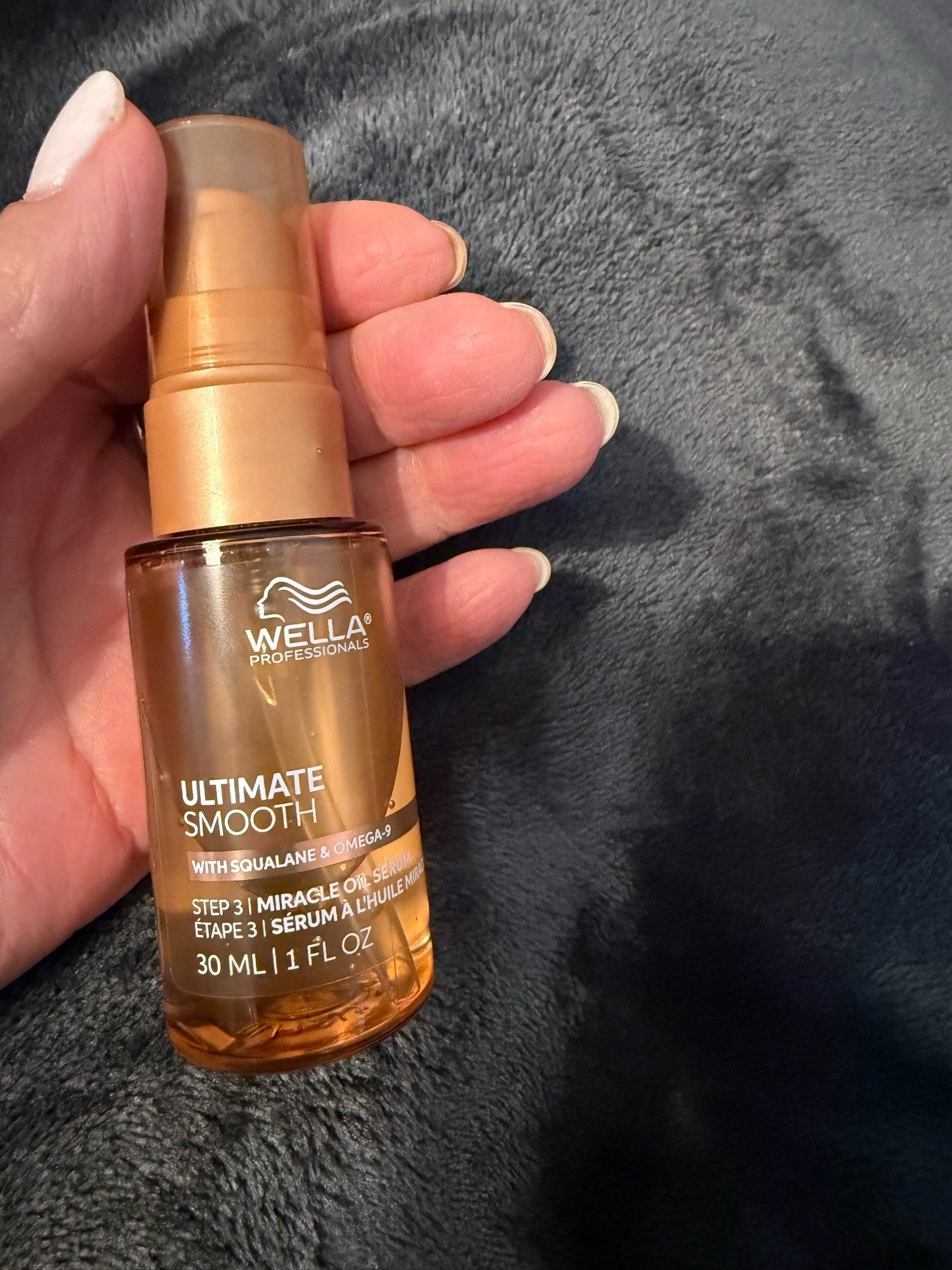 A new hair oil I'm obsessed with, and I don't say that very often.

It controls my frizzy hair and makes my hair look and feel smooth and shiny.   

Apply a couple of drops to wet hair and work it through. Let it sit for 30 seconds. Dry your hair. Sometimes (later on), I lightly reapply to areas to keep extra frizz down.  A couple of drops go a long way.

#LTKOver40 #LTKBeauty #LTKselfcare