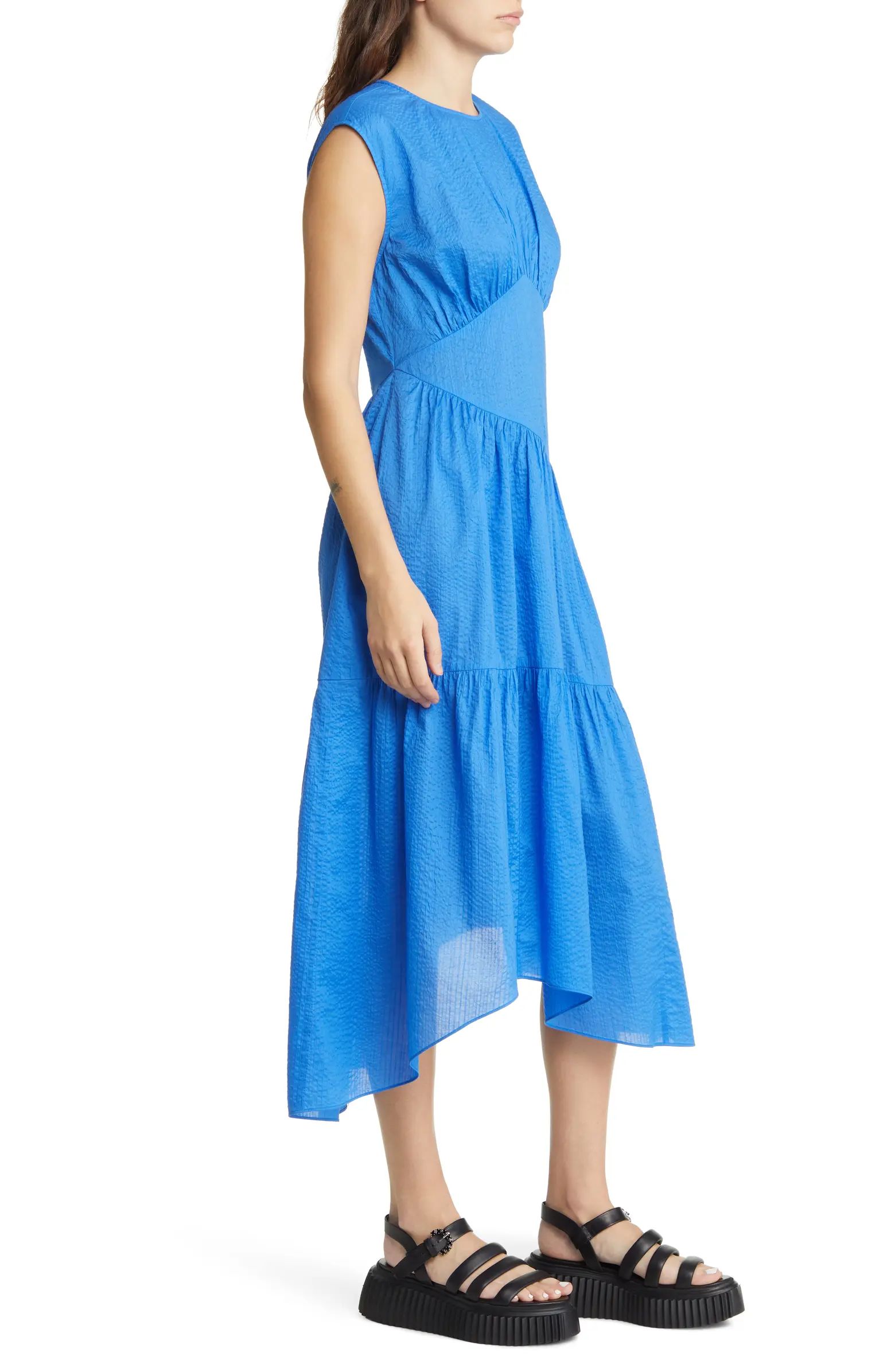 Gathered Seam Midi Dress | Nordstrom