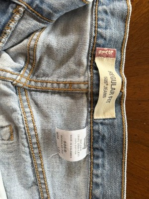Levi's 505 Regular Fit Men's Light Blue Straight Cotton Denim 5-Pocket Jeans | eBay US
