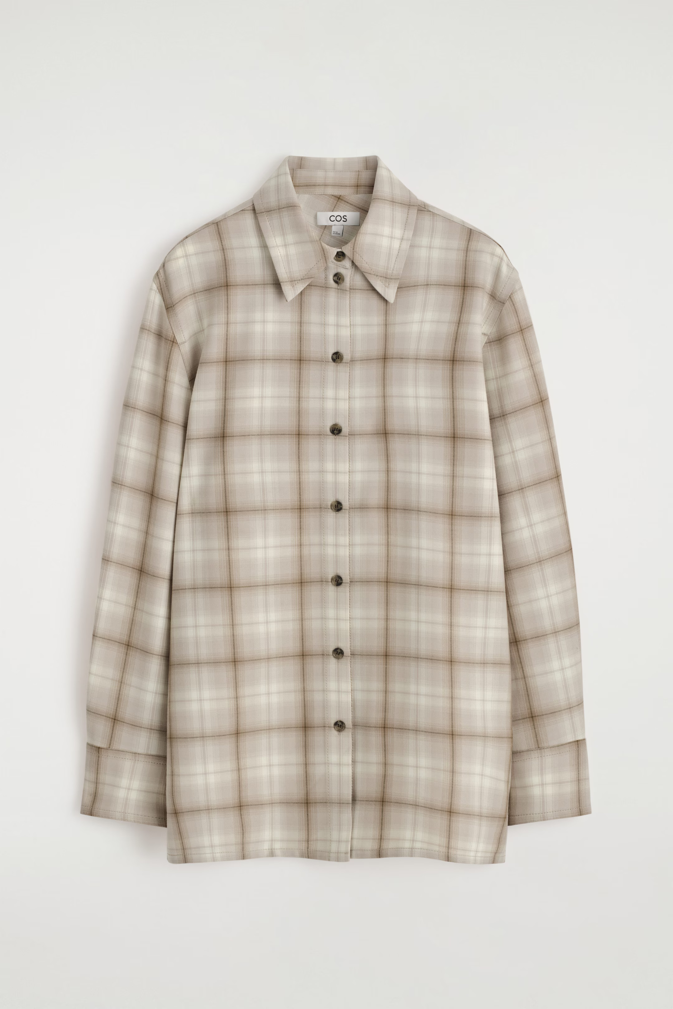 CHECKED FLANNEL SHIRT - BEIGE / CHECKED | COS | COS UK