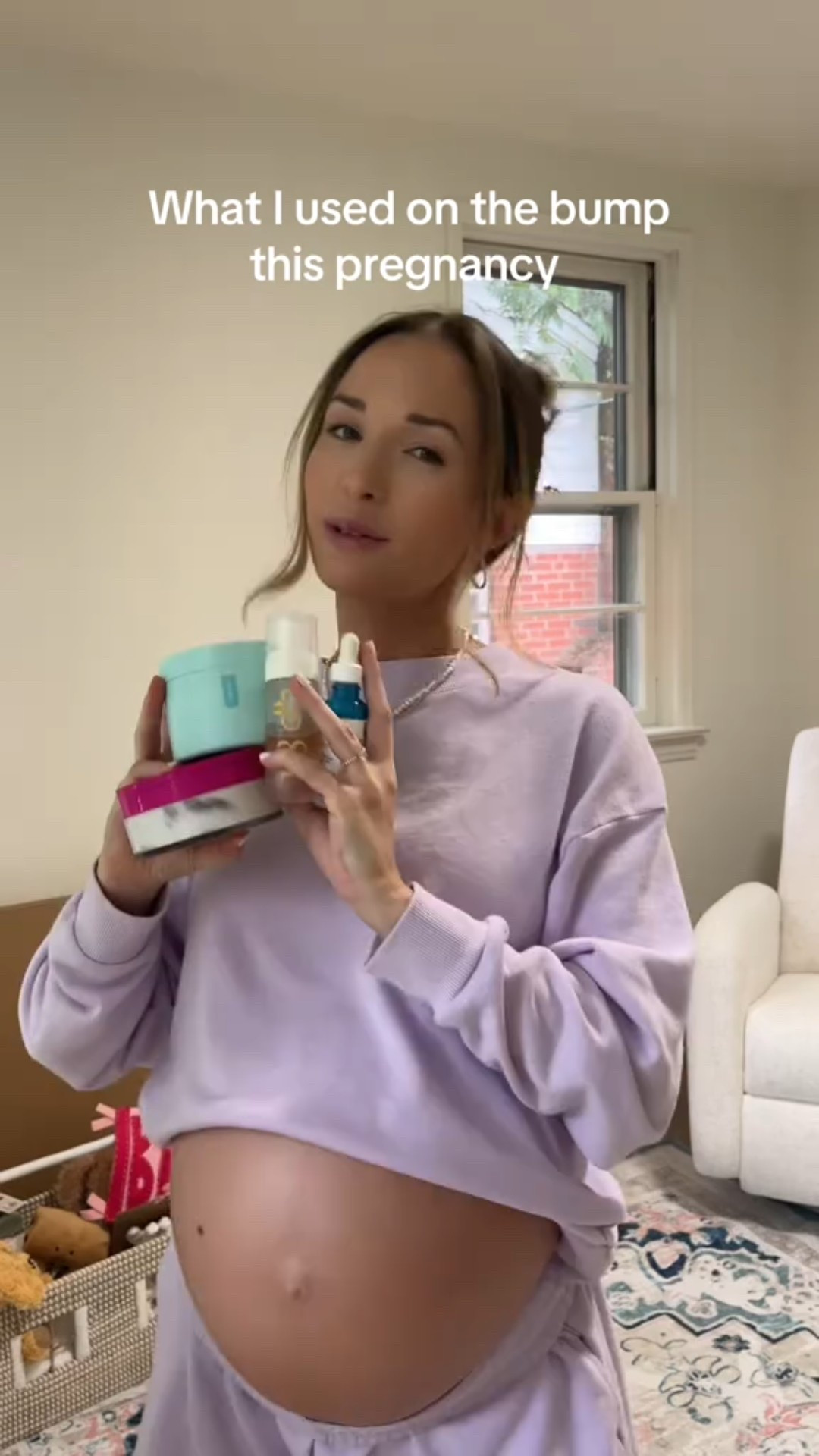 Everything I used on my bump to keep it moisturized! 