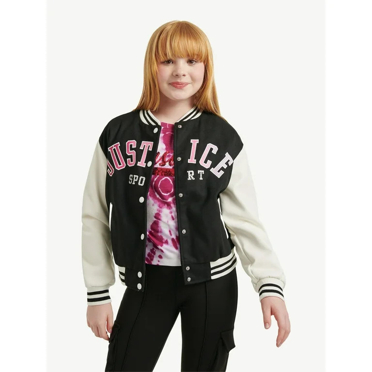 Justice Girls Varsity Jacket, Sizes XS-XLP | Walmart (US)