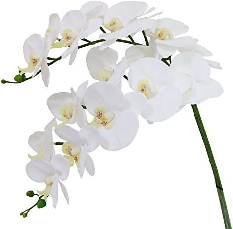 Htmeing 38 Inch Artificial Phalaenopsis Flowers Branches Real Touch (Not Silk) Orchids Flowers fo... | Amazon (US)