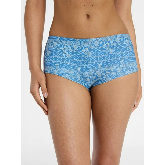 No Boundaries Paisley Bikini Boyshorts, Women's XXS-XXL | Walmart (US)
