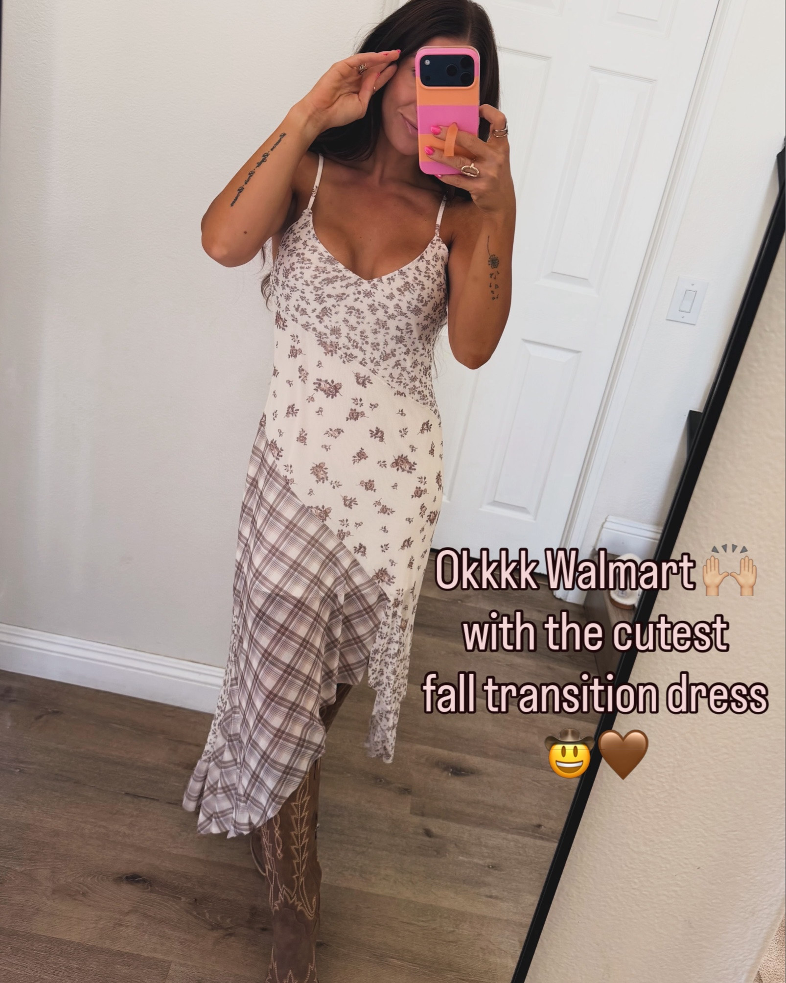 Perfect transition dress from summer to fall! Easily can dress up or down 🙌🏼🤎🤠💃
I’m in a xs

#LTKdayinmylife #LTKgrwm #LTKootd