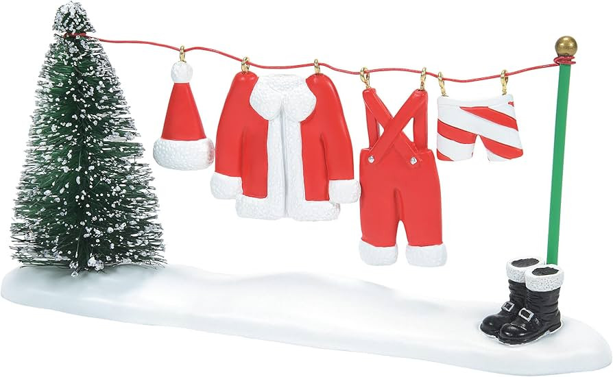 Department 56 Village Collection Accessories Ready for The Big Night Santa's Clothes Figurine, 3.... | Amazon (US)