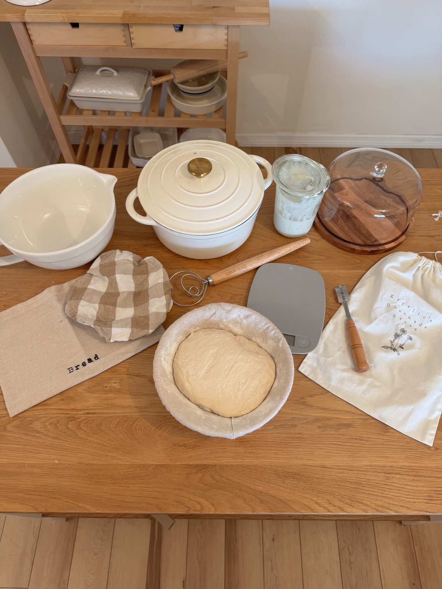 my sourdough tools! 🍞🧺