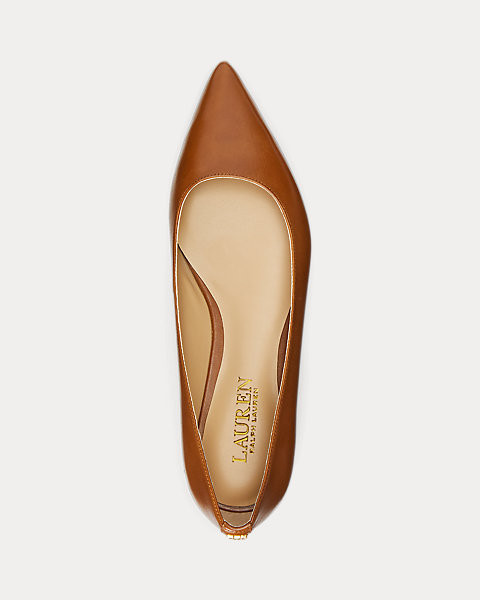 Londyn Burnished Leather Ballet Flat | Ralph Lauren (UK)