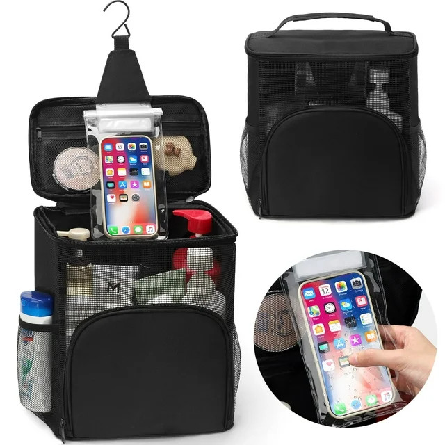 Livhil Shower Bag for College Dorm, Hanging Portable Mesh Gym Shower Caddy for Women Men | Walmart (US)