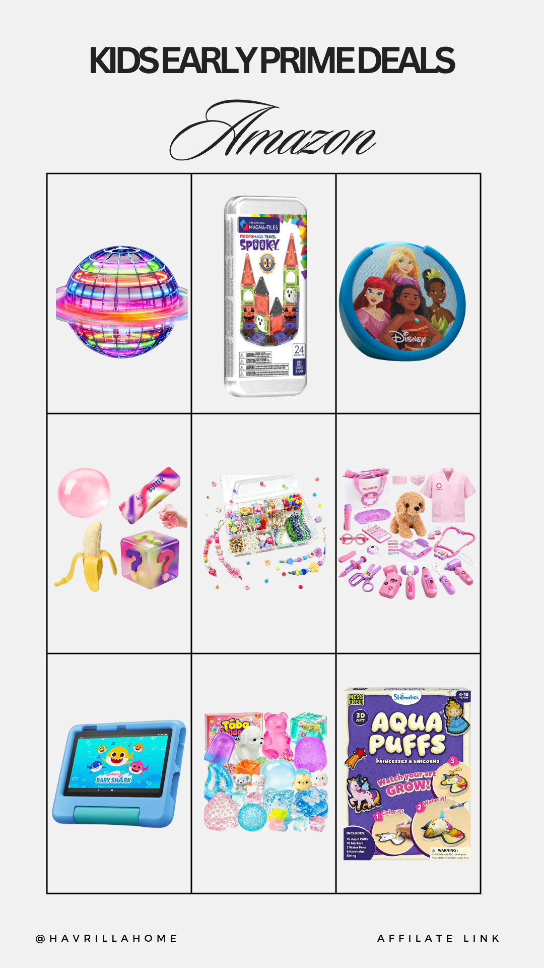 Amazon kids deals, Prime Day kids deals, early Prime Day deals, Amazon toy deals, kids gift ideas, Christmas gifts for kids, Amazon kids toys, stocking stuffers for kids, sensory toys for kids, Magna-Tiles, kids craft kits, friendship bracelet kit, pretend doctor kit, kids tablet, Amazon Fire Kids tablet, fidget toys, Aqua Puffs, toddler gift ideas, preschool gift ideas, gifts for girls, gifts for boys, trending kids toys, Amazon Christmas gifts, kids holiday gift guide, affordable kids gifts

#LTKSaleAlert #LTKKids