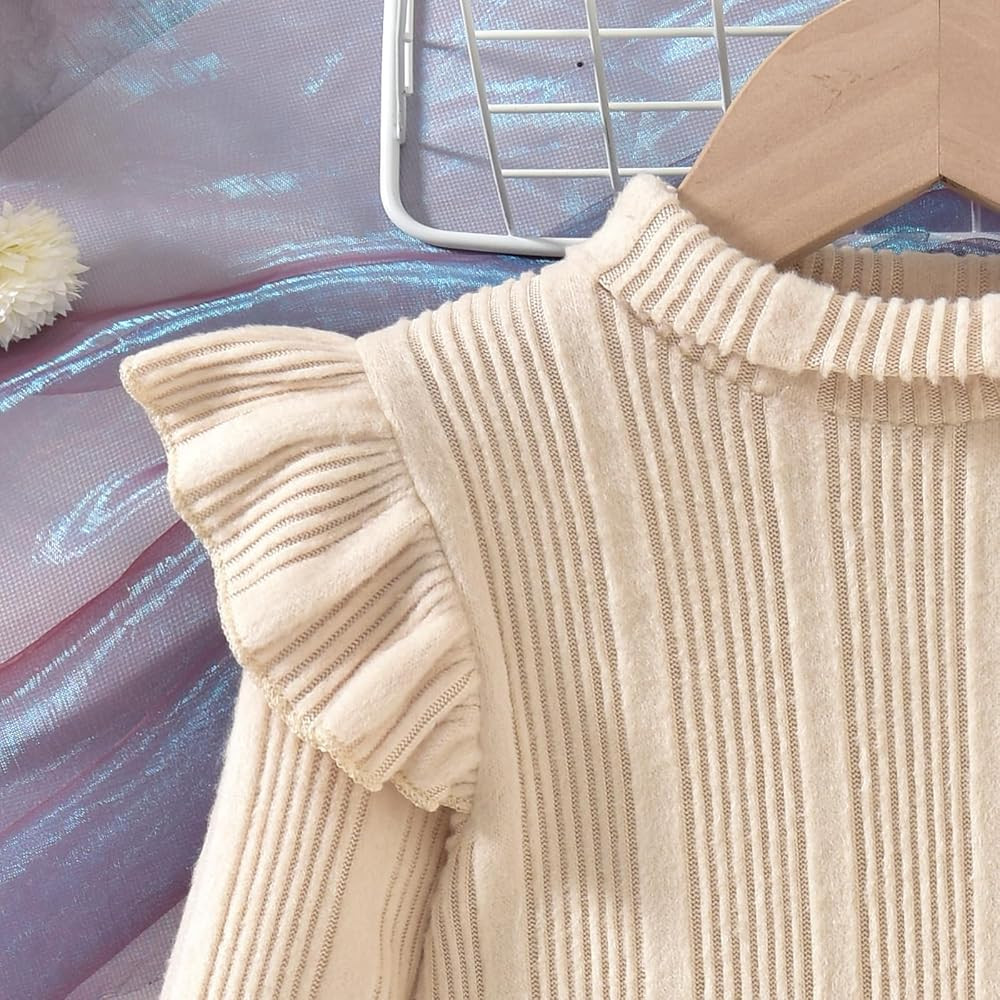 HINTINA Toddler Girl V Neck Corduroy Pinafore Overall Dress Set 2-7 Years | Amazon (US)