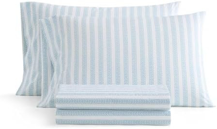 Martha Stewart - Queen Size Sheet Set, Crisp & Tailored Sheets with a Smooth Cotton Percale Feel ... | Amazon (US)