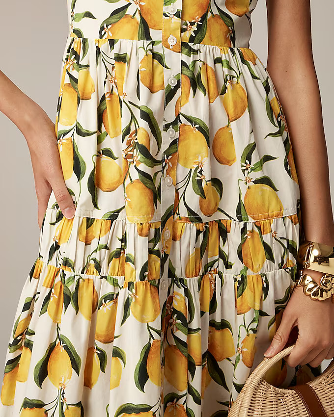 A-line midi dress in limoncello | J. Crew US