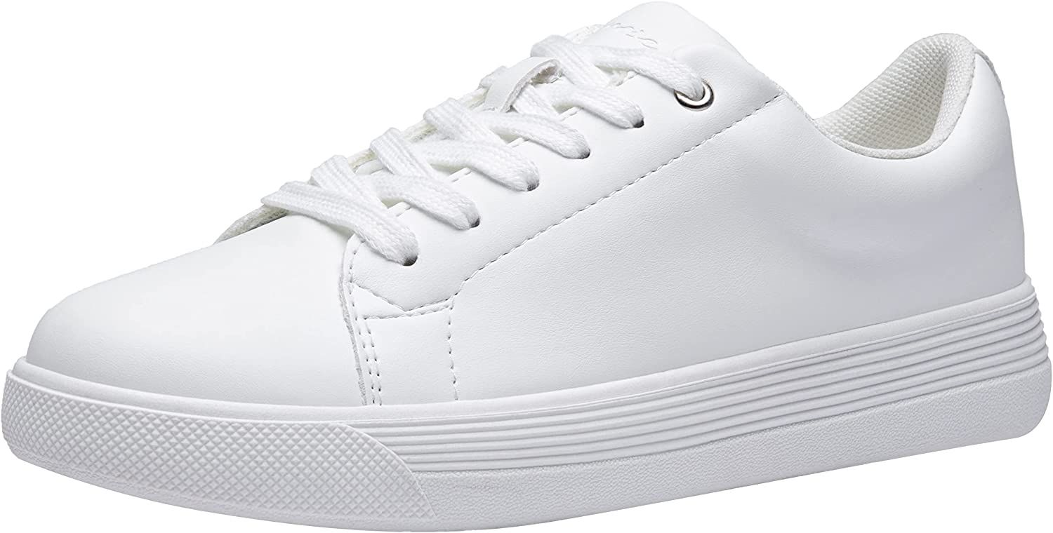 Vepose Women's Fashion Sneakers 8012 White Comfortable Walking Memory Foam Lace Up Cute Shoes | Amazon (US)