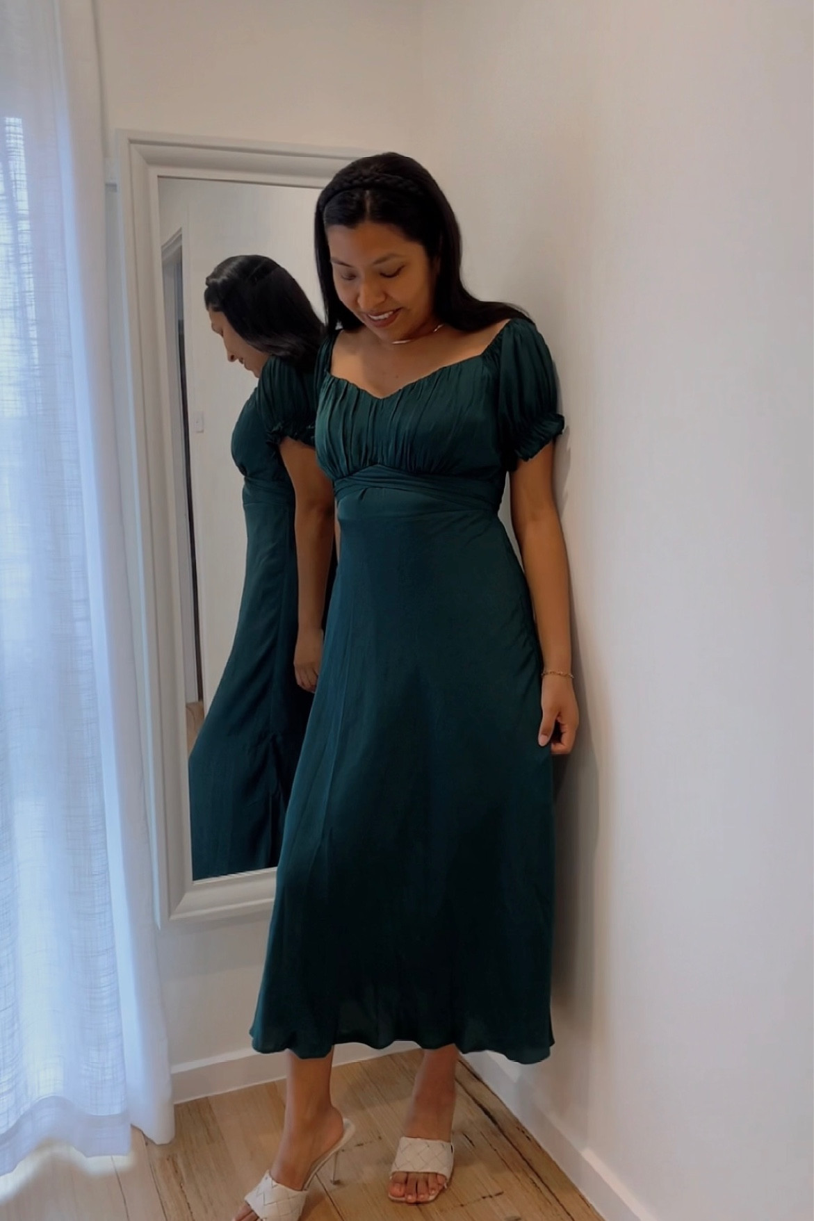 Fell in love with this dress. Very feminine and elegant. 
Wearing the: 

Mickenna Sweetheart dress  💚 size L.                
I do recommend sizing up in this one.(Had to exchange the M for the L ) 

#LTKSeasonal #LTKwedding #LTKaustralia