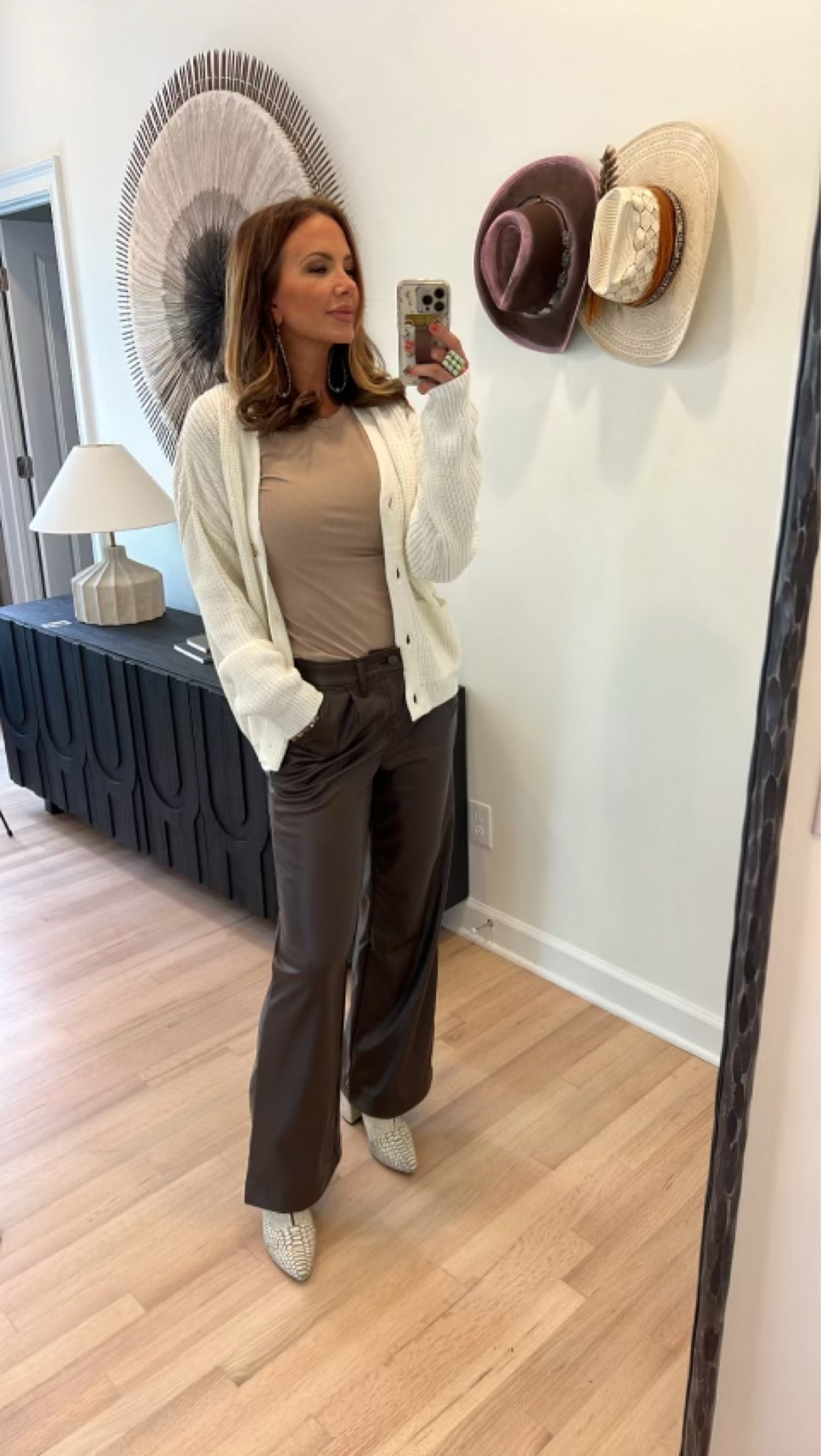 Cozy sweater, ribbed long sleeved, and faux leather pants from @walmartfashion are linked for the cutest Fall outfit! I sized up on the sweater for an oversized look. ❤️

#walmartpartner #walmartfashion

#LTKSeasonal #LTKstyletip #LTKfindsunder50