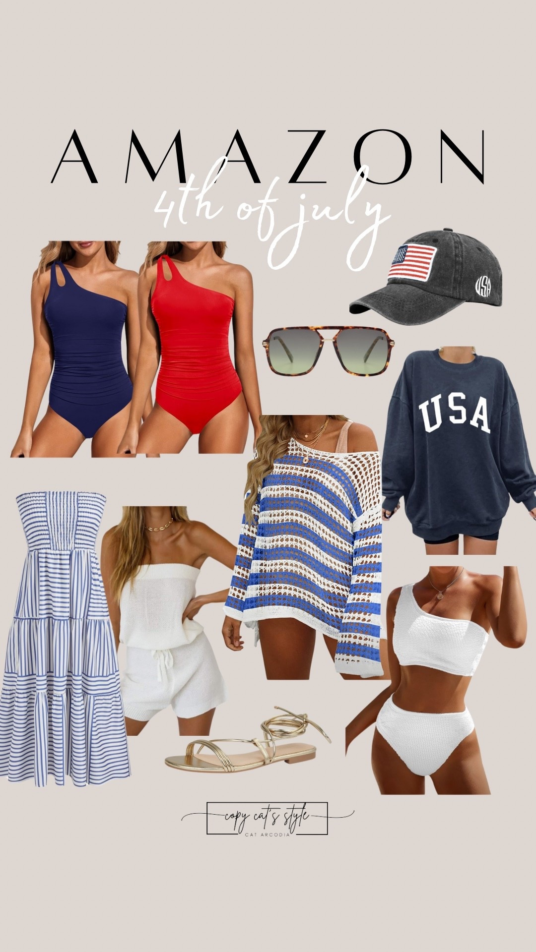 Celebrate the 4th! Amazon red white and blue! 4th of July finds. USA sweatshirts, hats, Stars and Stripes. 

#LTKStyleTip #LTKSwim #LTKFindsUnder50
