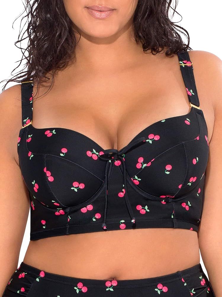 Smart & Sexy Women's Plus-Size Long Lined Underwire Bikini Top | Amazon (US)