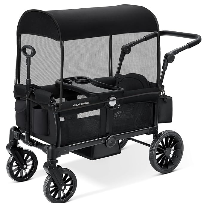 ELEMARA Stroller Wagon, 2 Seat Stroller for 2 Kids, Premium All Terrain Stroller for Kids w/Remov... | Amazon (US)