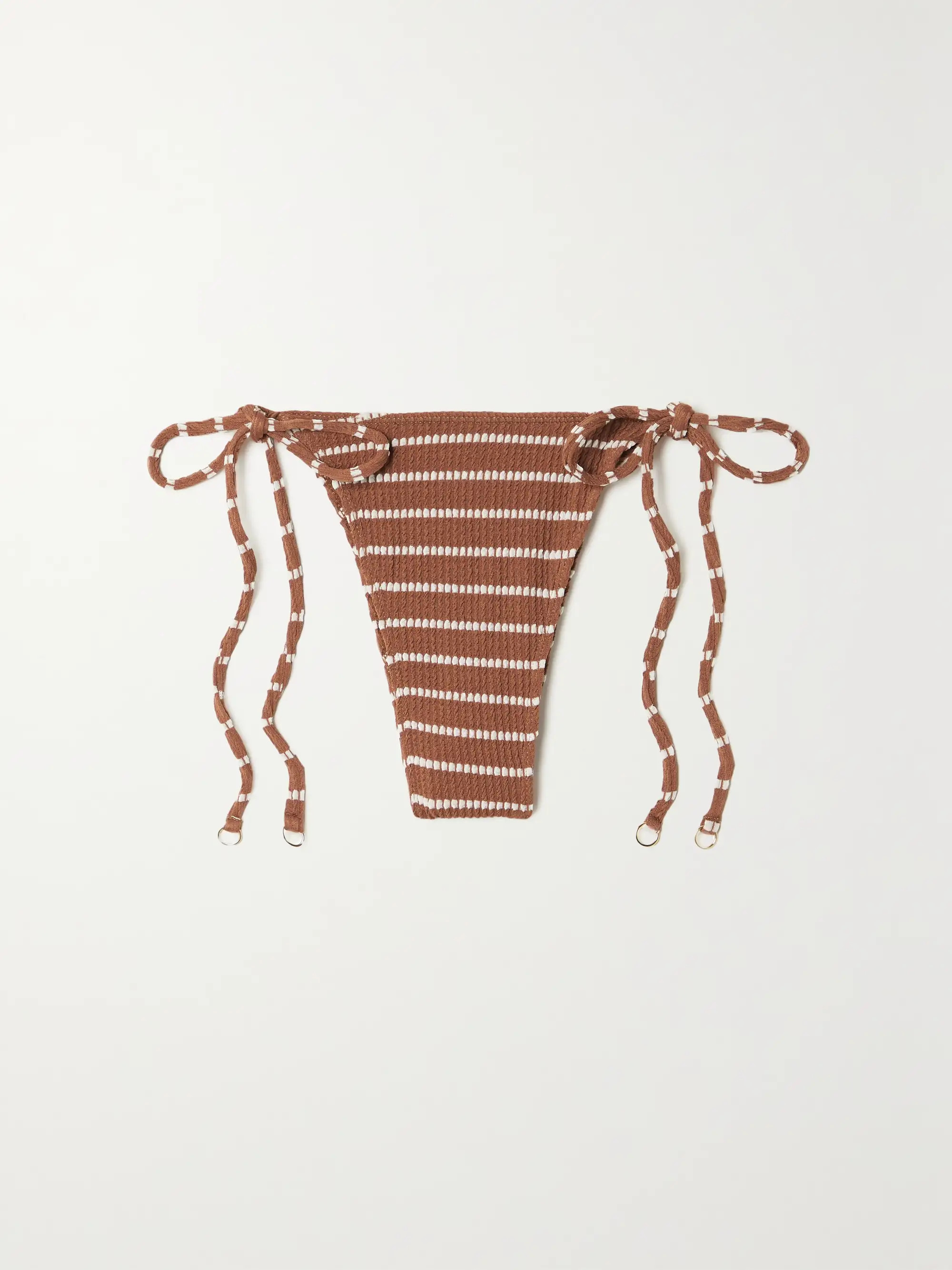 Andrea striped textured bikini briefs | NET-A-PORTER (UK & EU)