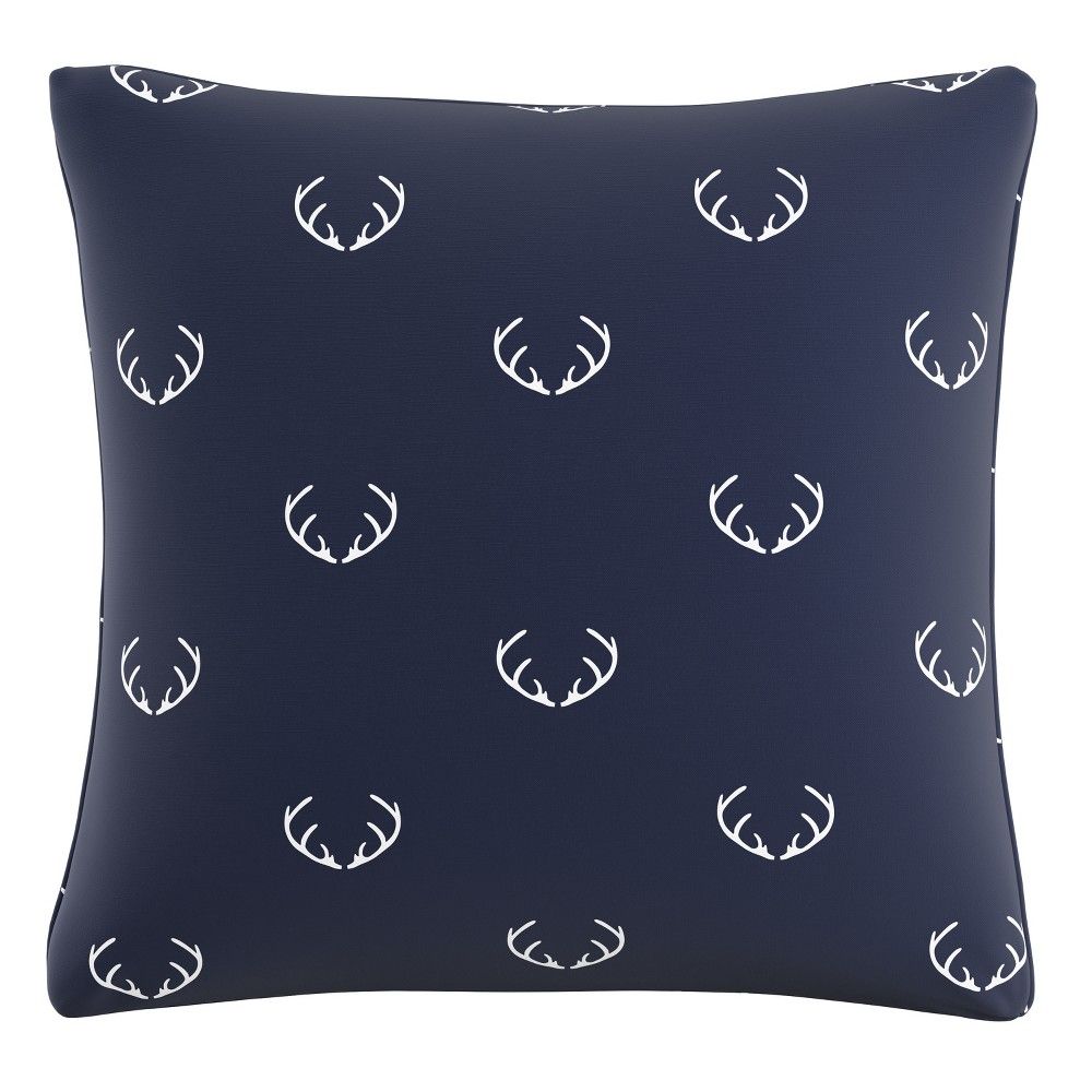Navy Deer Throw Pillow - Skyline Furniture, Adult Unisex, White Blue | Target