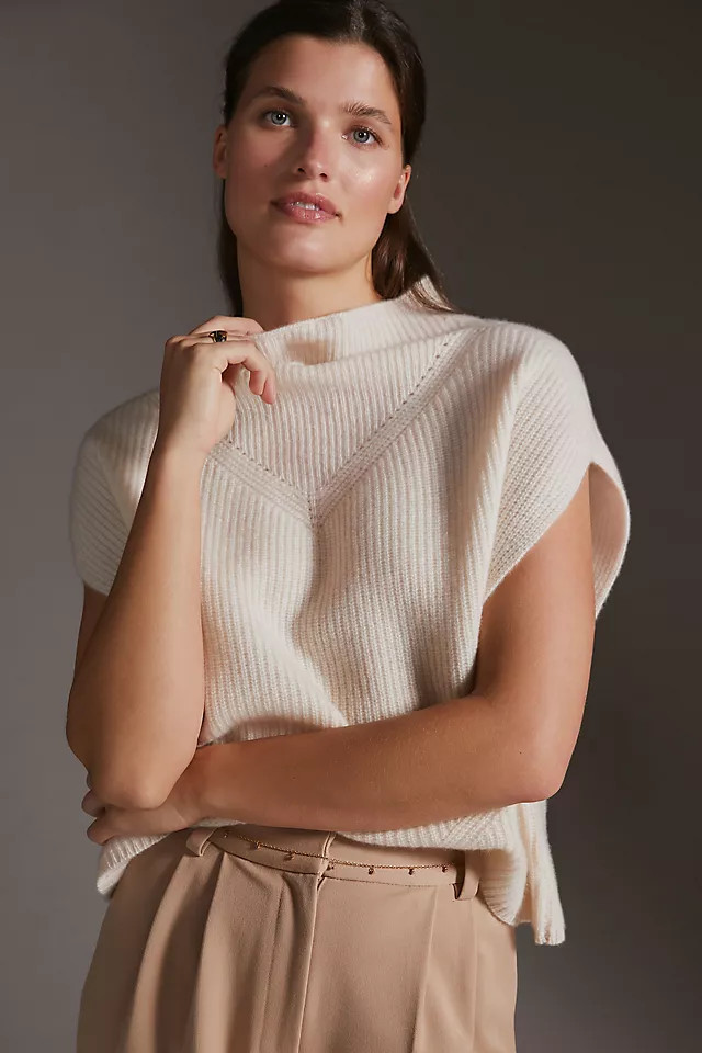 By Anthropologie Oversized Cashmere Sweater Vest | Anthropologie (US)