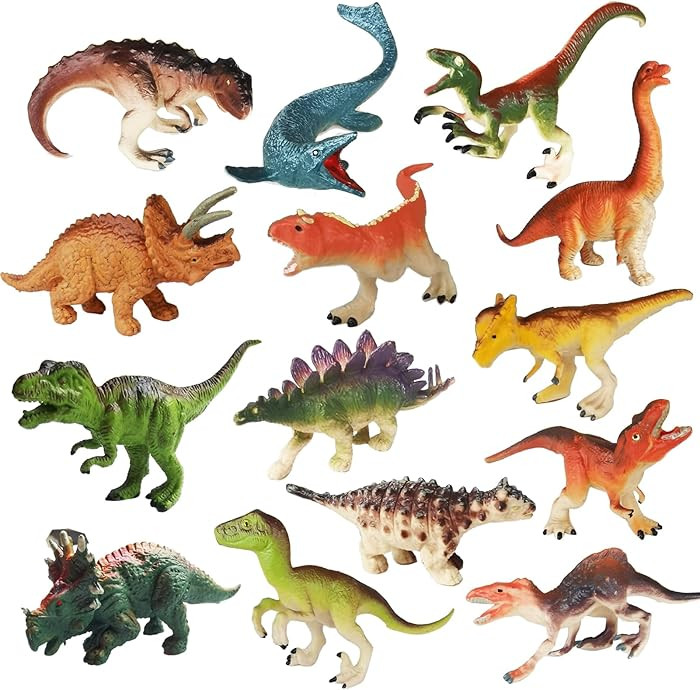 Yowlieu 14 Pcs Figures Toys Realistic Mini Dinosaurs Animal Figurines, Plastic Learning Education... | Amazon (US)