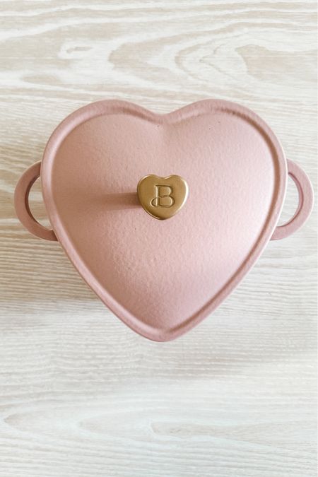This cutie little 2qt heart-shaped Dutch oven is a beautiful matte pink with a gold knob. It’s perfect to add to your kitchen to create a festive touch for Valentine’s Day!  

#LTKSeasonal #LTKhome #LTKfindsunder50