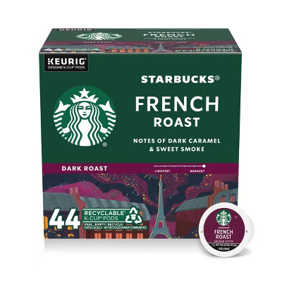 Starbucks French Dark Roast Keurig K-Cup Coffee Pods - 44ct: Arabica Beans, Limited Ingredients | Target