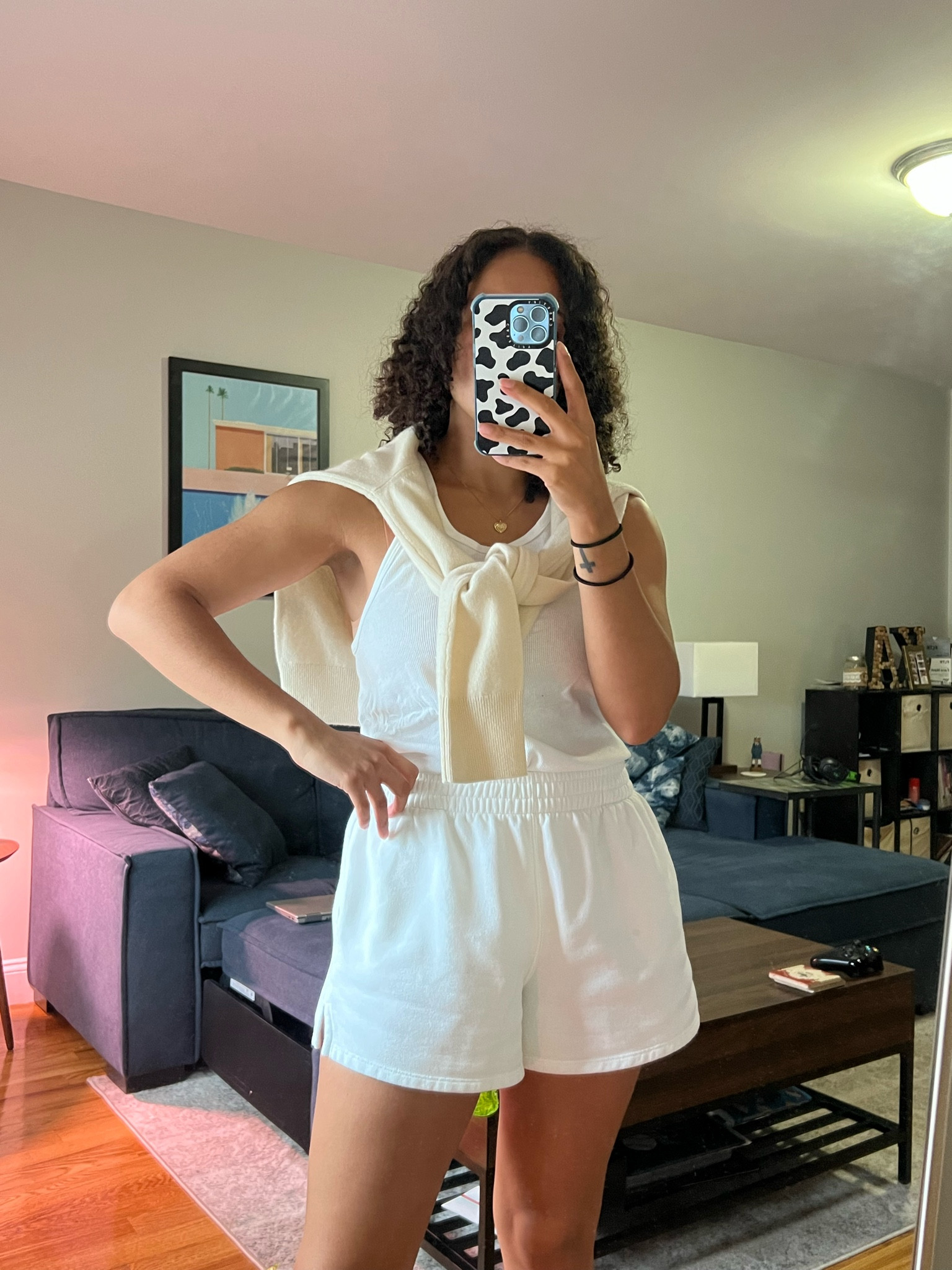 Cashmere sweater, white sweater, white tank top, scoop neck tank top, white shorts, comfy shorts, lounge shorts, comfy outfits, loungewear, summer to fall transitional outfits, fall outfits, fall fashion, fall style, fall trends, casual fall style, casual fall fashion, neutral fall style, neutral fall outfits, neutral outfits, neutral style, classic style, fall layering

#LTKSeasonal #LTKSale #LTKstyletip