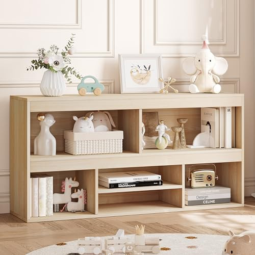 IDEALHOUSE Toy Storage Organizer 6 Cubes Kids Bookshelf Wooden Storage Cabinet Playhouse Shelves Cabinet for Boys Girls Toy Bookcase Playroom, Classroom, Nursery, Kids Room | Amazon (US)
