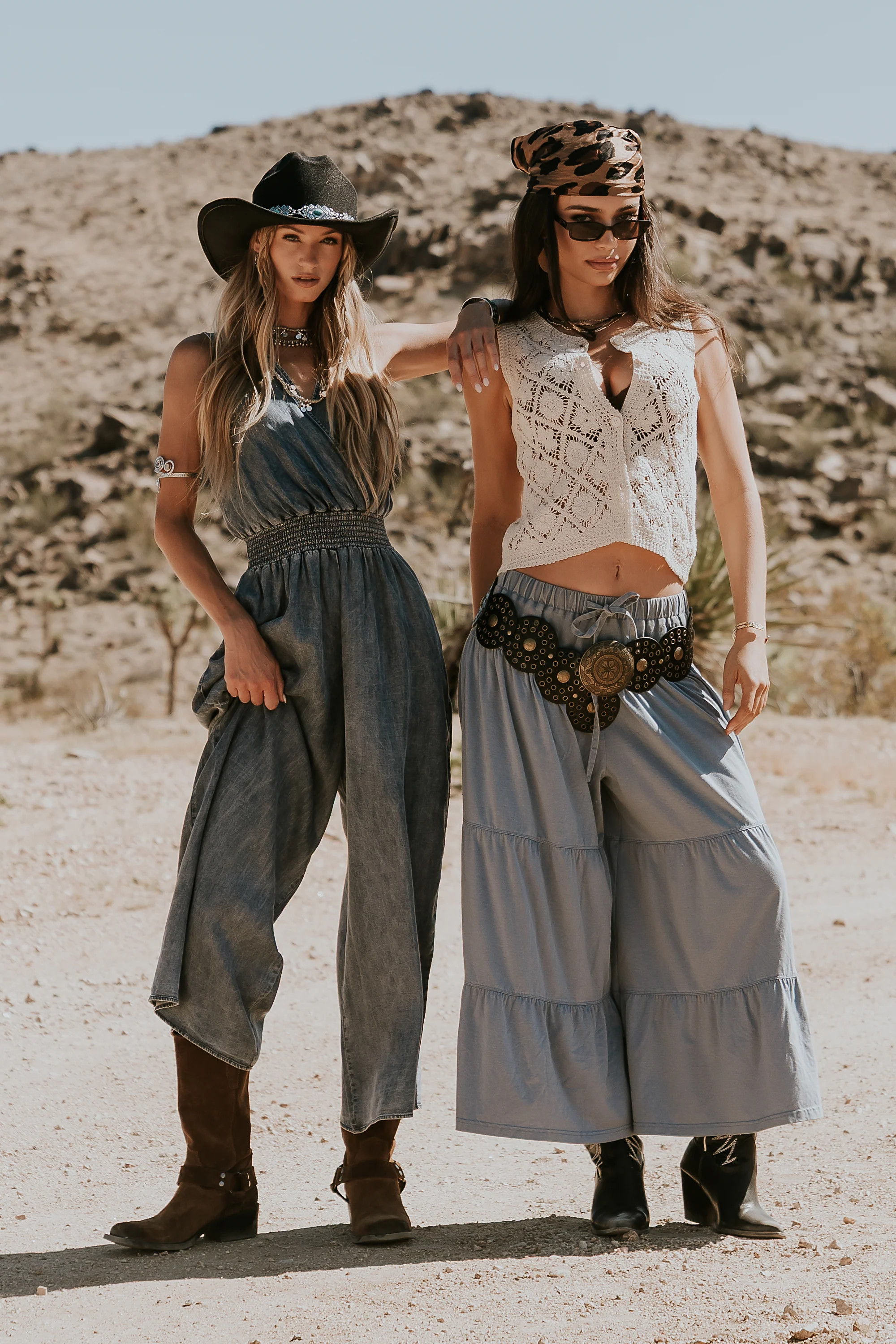 Asha Tiered Pants in Blue | Böhme US