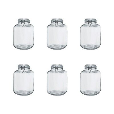 Amici Home Italian Hermetic Glass Canisters, 145oz, Set of 6 | Target