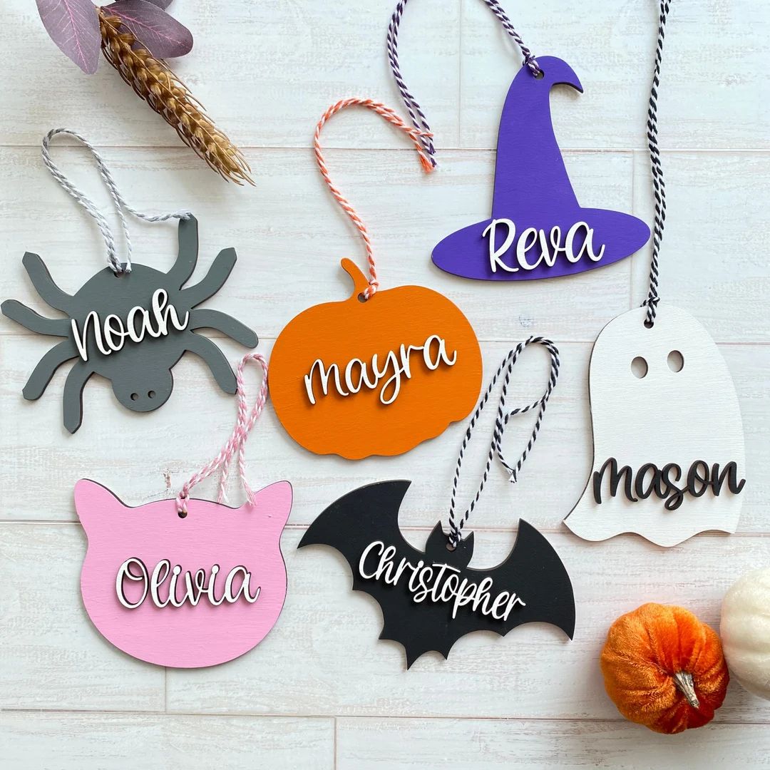 Halloween Basket Tag Boo Basket Tag Personalized Name Tag - Etsy | Etsy (US)