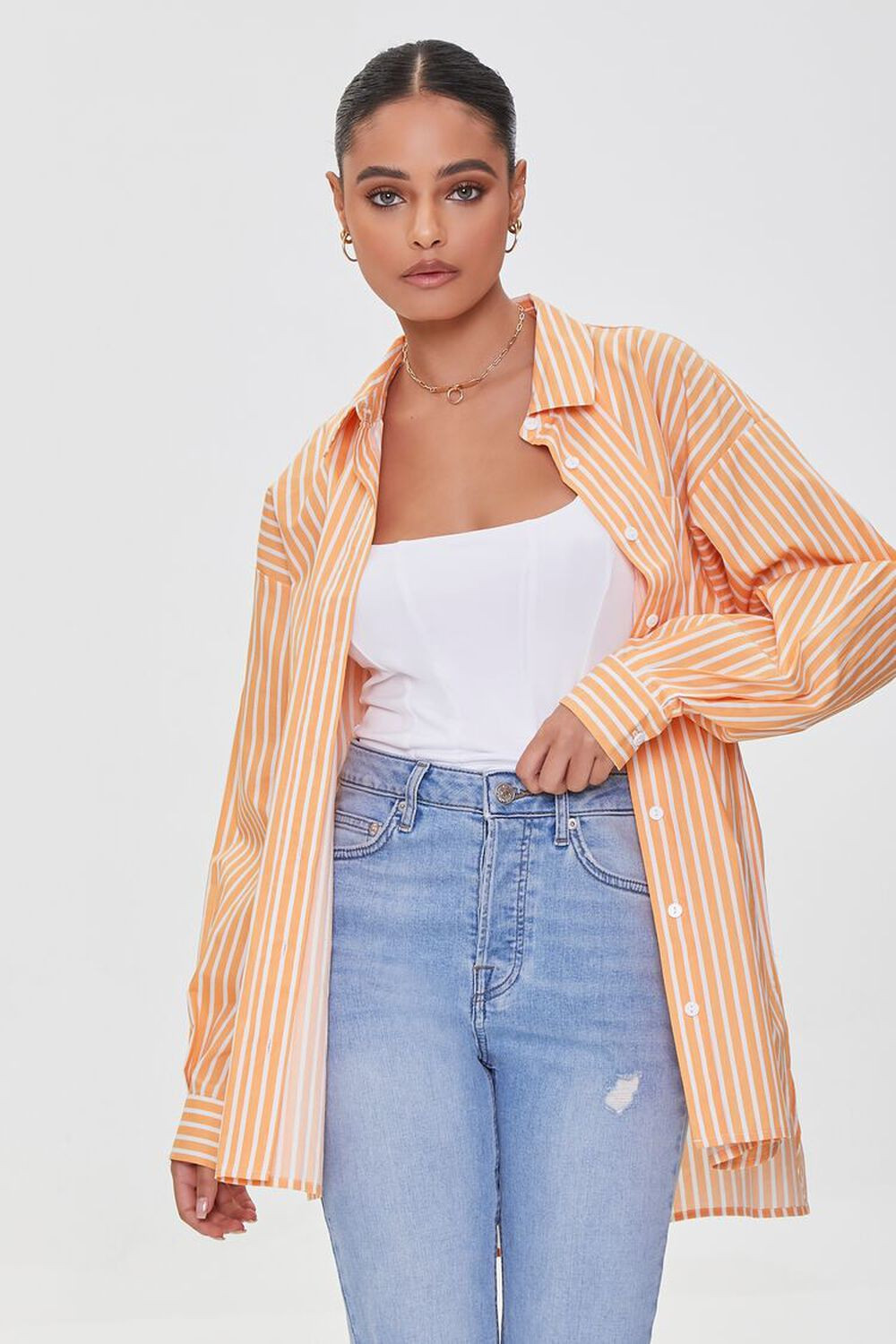 Striped Poplin Shirt | Forever 21 (US)