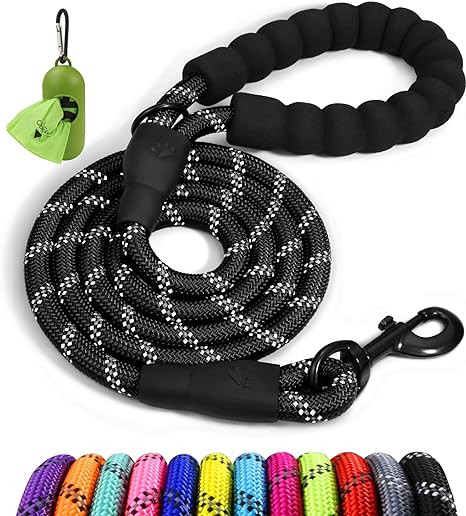 Taglory Rope Dog Leash 6 FT with Comfortable Padded Handle, Highly Reflective Threads Leash and A... | Amazon (US)