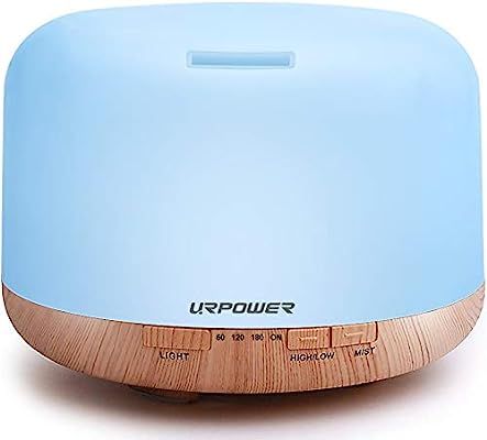 URPOWER OD-501 500ml Aromatherapy Essential Oil Diffuser Humidifier Room Decor Lighting with 4 Ti... | Amazon (US)
