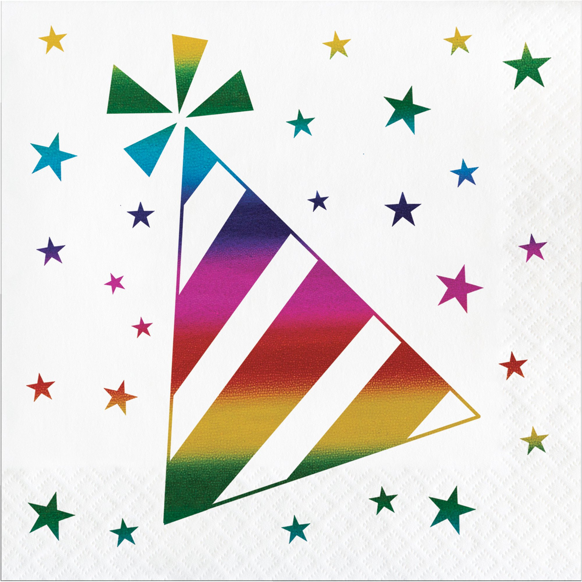 Rainbow Foil Party Hat Napkins | Walmart (US)