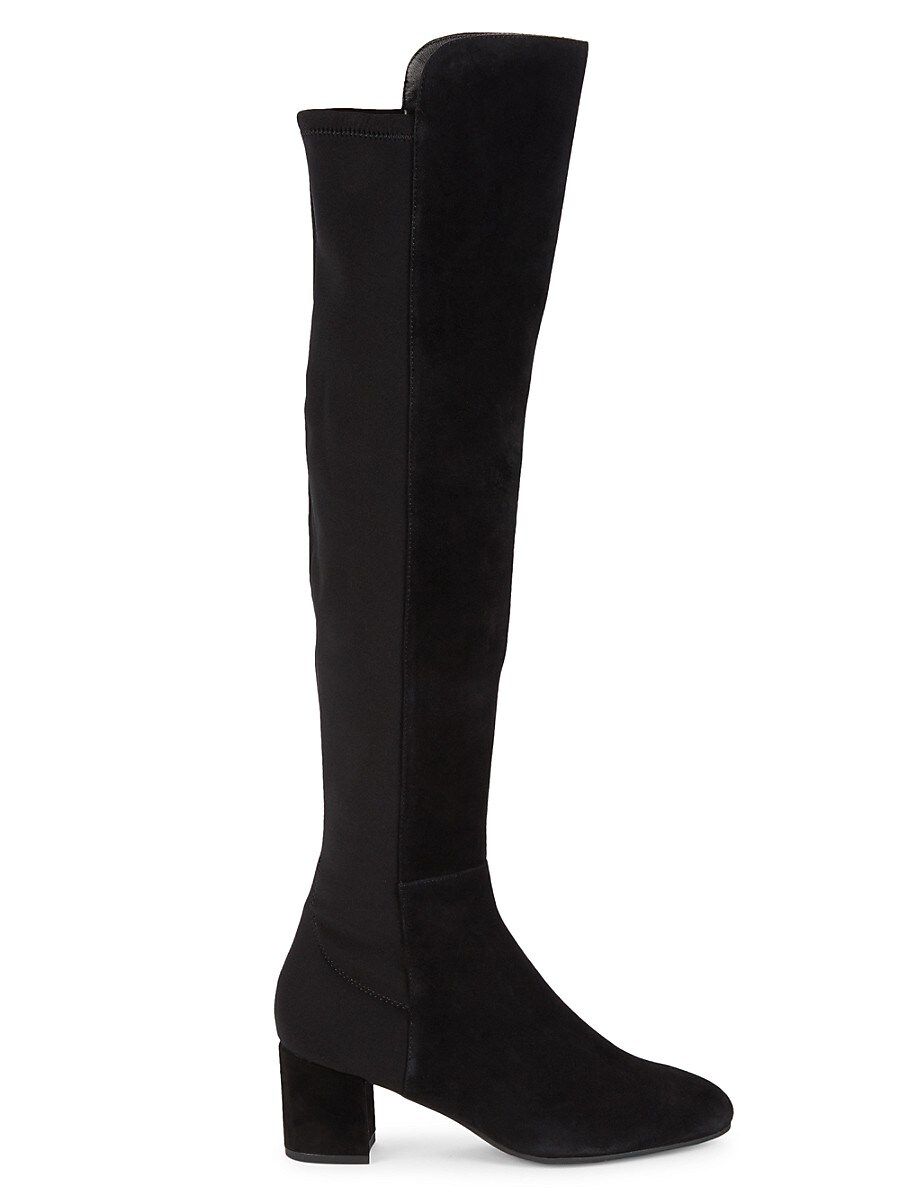Stuart Weitzman Women's Gillian Suede Knee-High Boots - Black - Size 7.5 | Saks Fifth Avenue OFF 5TH