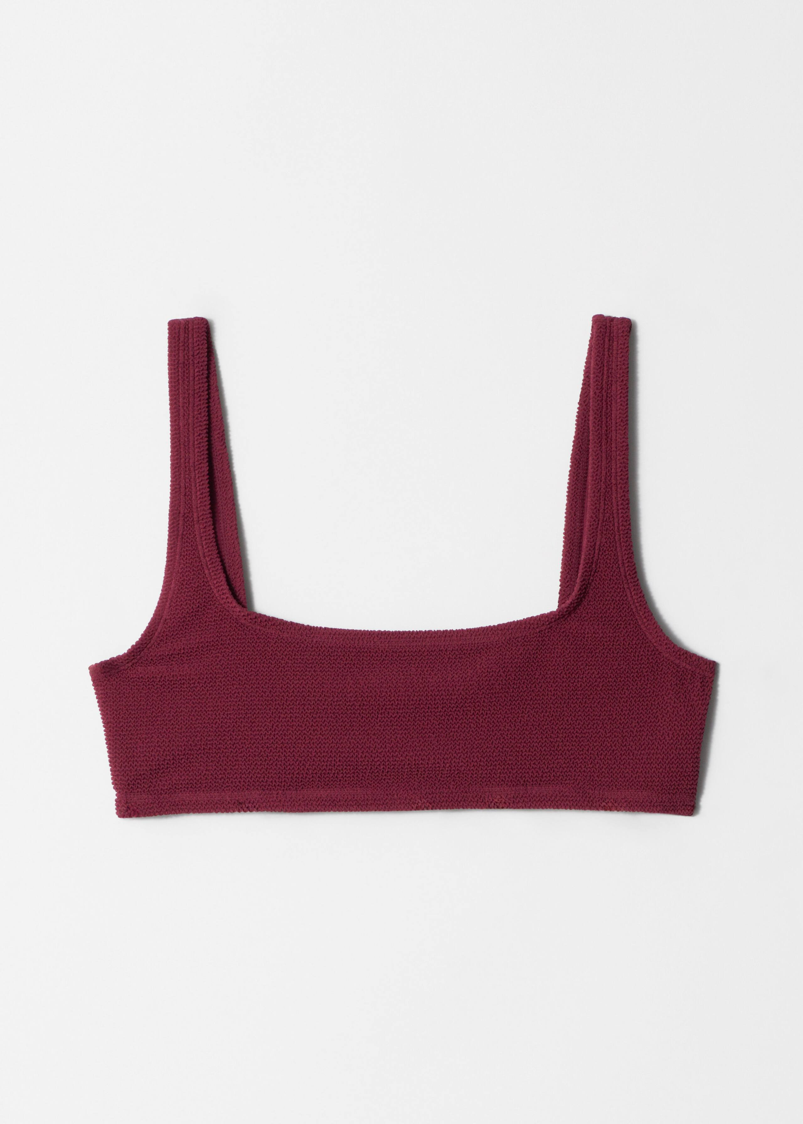 Textured Square-Neck Bikini Top - Burgundy - & Other Stories GB | & Other Stories UK