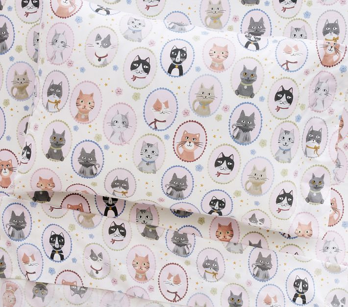 Kitty Organic Sheet Set | Pottery Barn Kids