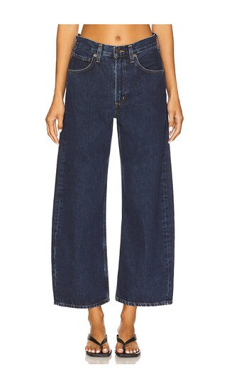 AGOLDE Low Curve Crop Jeans in Blue. - size 25 | Revolve Clothing (Global)