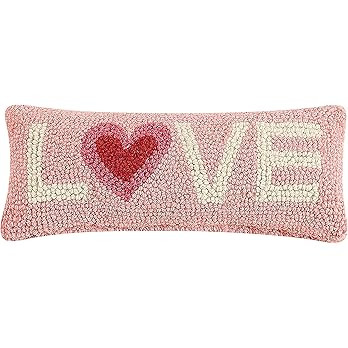 Peking Handicraft 30TG443C05OB Love Blown Filled Hook Pillow, 12-inch Length, Wool and Cotton | Amazon (US)