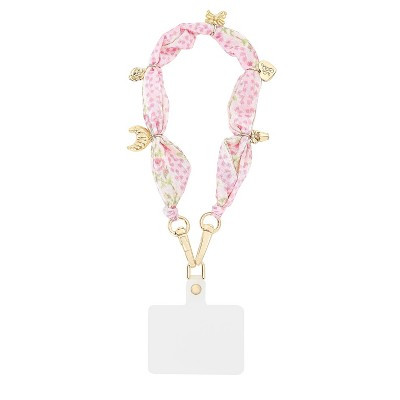 LoveShackFancy x Target – Case-Mate Blooming Heirloom Anchor Card Scarf Phone Charm Strawberry Macaroon | Target